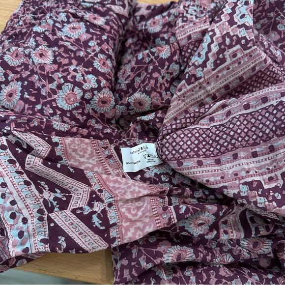 Natural Life Gianna Beach Maxi Dress Bohemian Hippie size Large - Picture 7 of 7